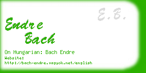 endre bach business card